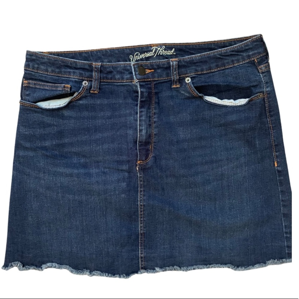 Denim mini skirt